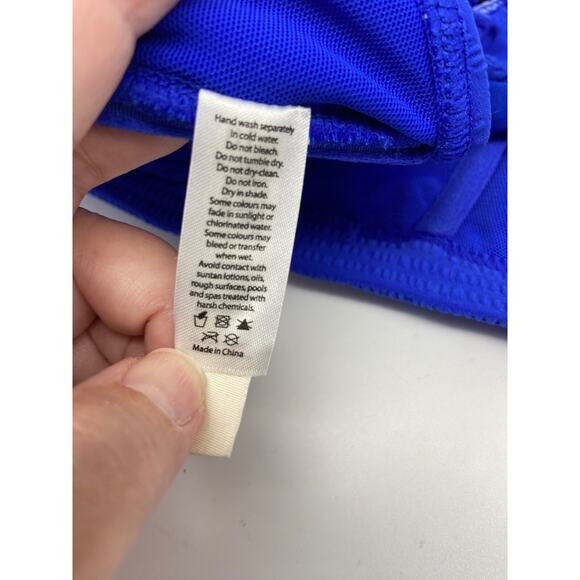 Sea Level Swim Top Bikini Women’s Size 6 Blue Underwire Removable Pads Multiway - Picture 10 of 11